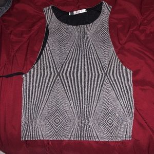 shiny crop top